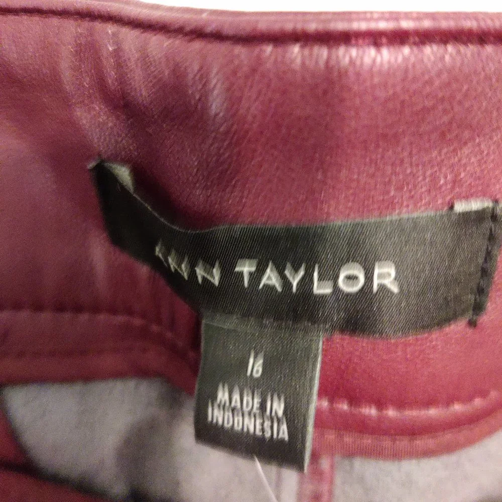 Ann Taylor Faux Leather Ankle Pants - Picture 6 of 6